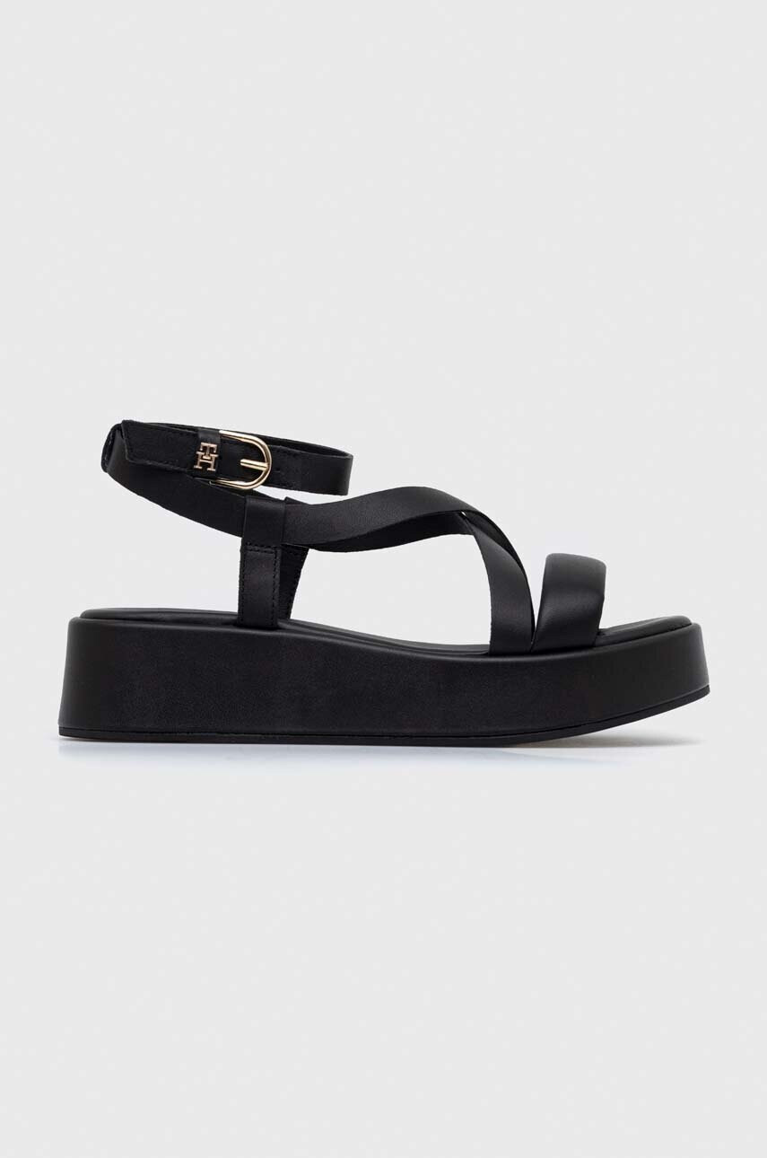 Tommy Hilfiger Кожени сандали NEW FLATFORM STRAP - Pepit.bg