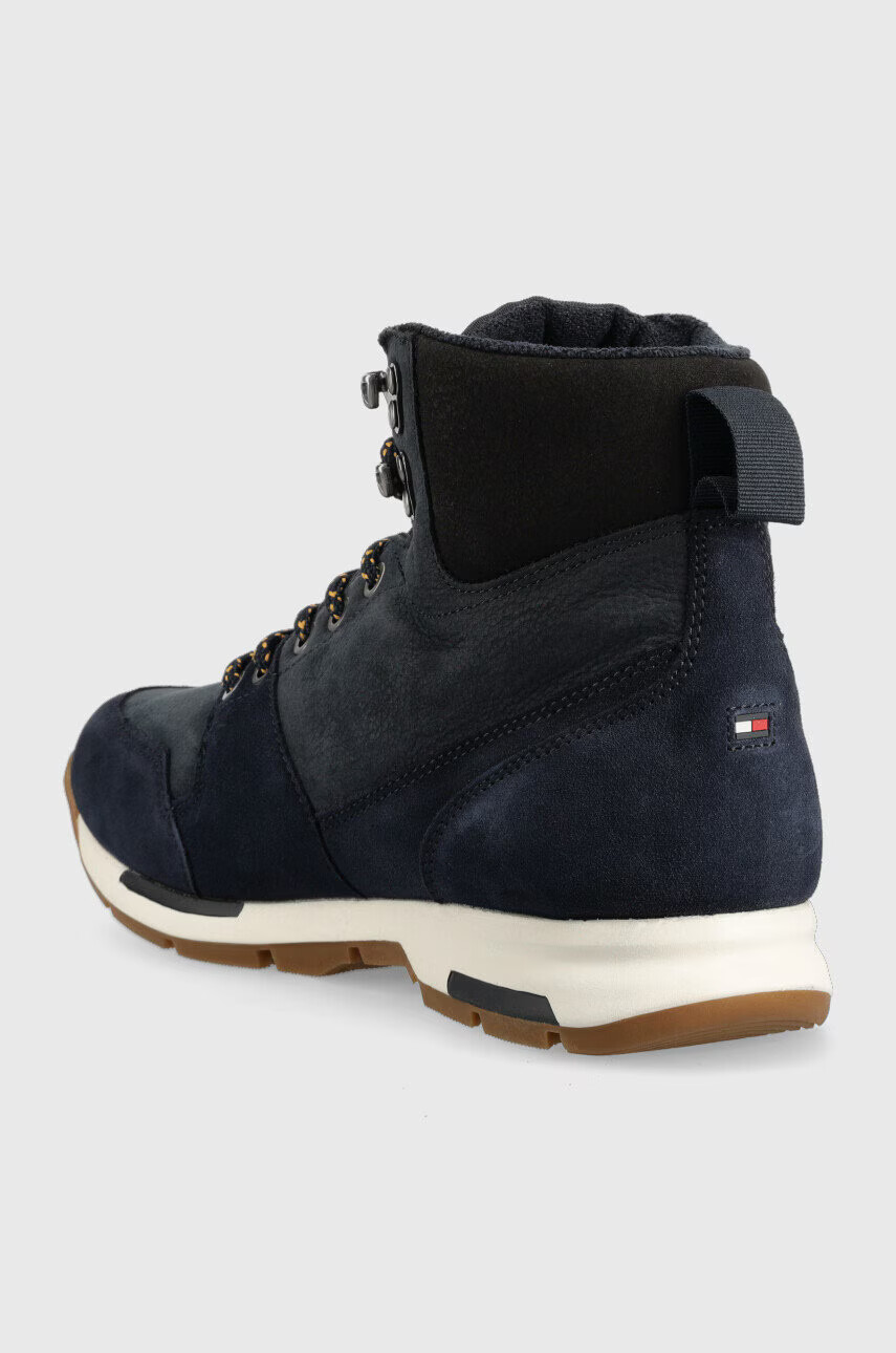 Tommy Hilfiger Кожени туристически обувки в тъмносиньо - Pepit.bg