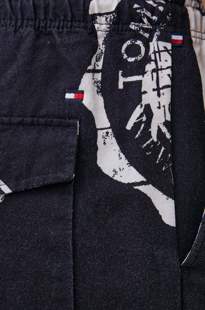 Tommy Hilfiger Къс панталон с лен в тъмносиньо - Pepit.bg