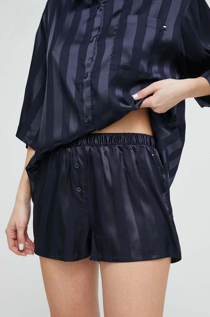 Tommy Hilfiger Късо долнище на пижама дамско в тъмносиньо - Pepit.bg