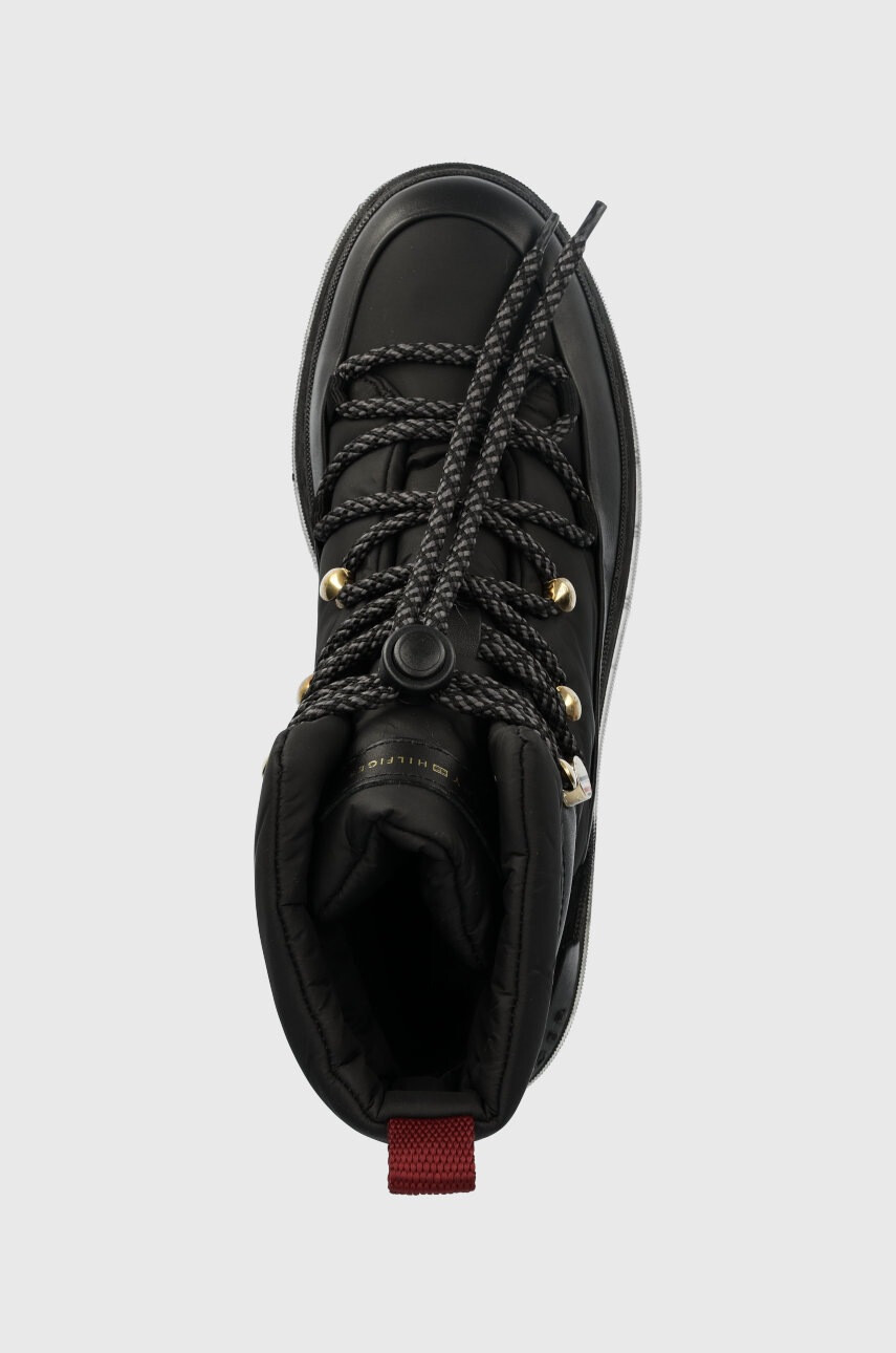 Tommy Hilfiger Кубинки Laced Outdoor Boot в черно с платформа с лека изолация - Pepit.bg