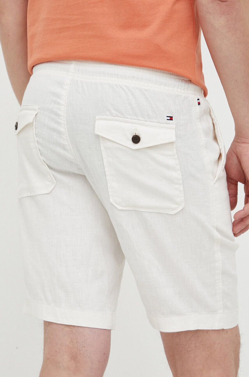 Tommy Hilfiger Ленен къс панталон в бежово - Pepit.bg