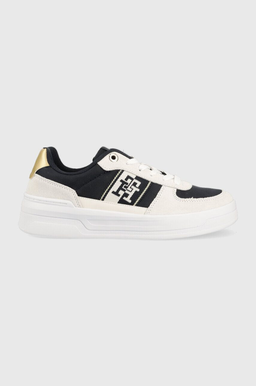 Tommy Hilfiger Маратонки BASKET SNEAKER WITH WEBBING GOLD в тъмносиньо FW0FW07175 - Pepit.bg