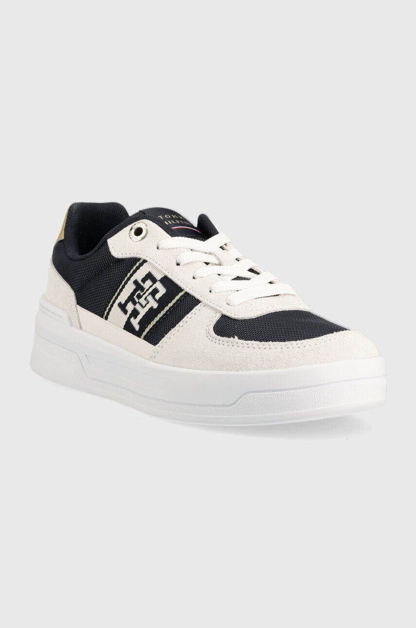 Tommy Hilfiger Маратонки BASKET SNEAKER WITH WEBBING GOLD в тъмносиньо FW0FW07175 - Pepit.bg