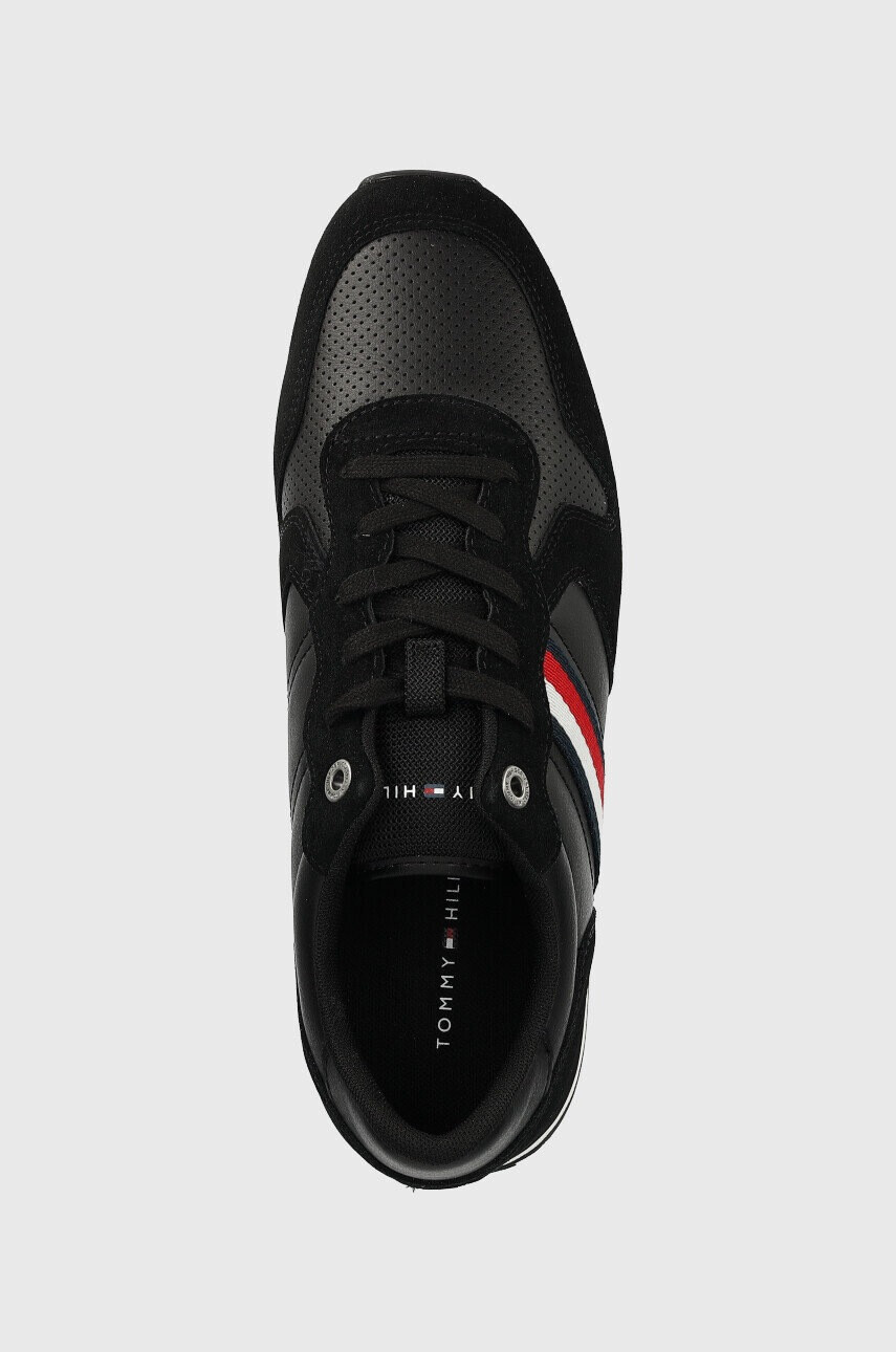 Tommy Hilfiger Маратонки ICONIC RUNNER STRIPES LEATHER в черно FM0FM04551 - Pepit.bg