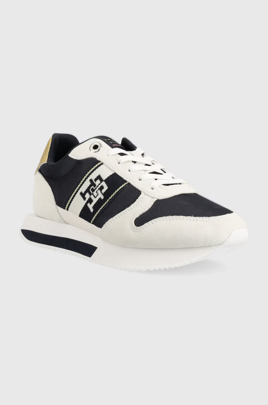 Tommy Hilfiger Маратонки RUNNER WITH TH WEBBING GOLD в тъмносиньо FW0FW07173 - Pepit.bg