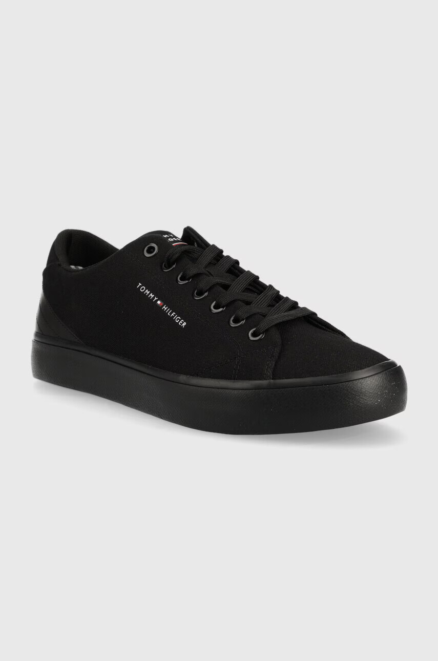 Tommy Hilfiger Маратонки TH HI VULC CORE LOW CANVAS в черно FM0FM04737 - Pepit.bg