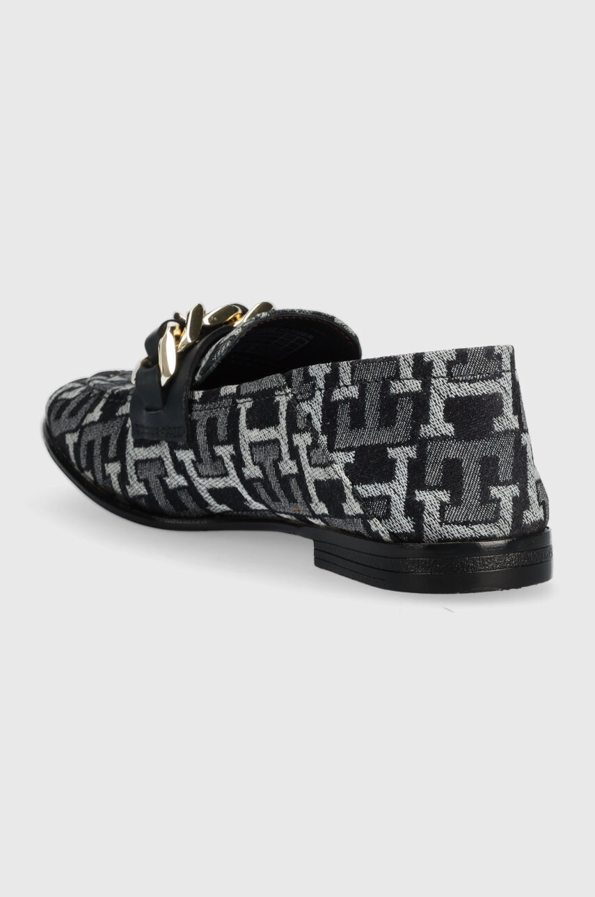 Tommy Hilfiger Мокасини CHAIN LOAFER DENIM в тъмносиньо с равна подметка - Pepit.bg