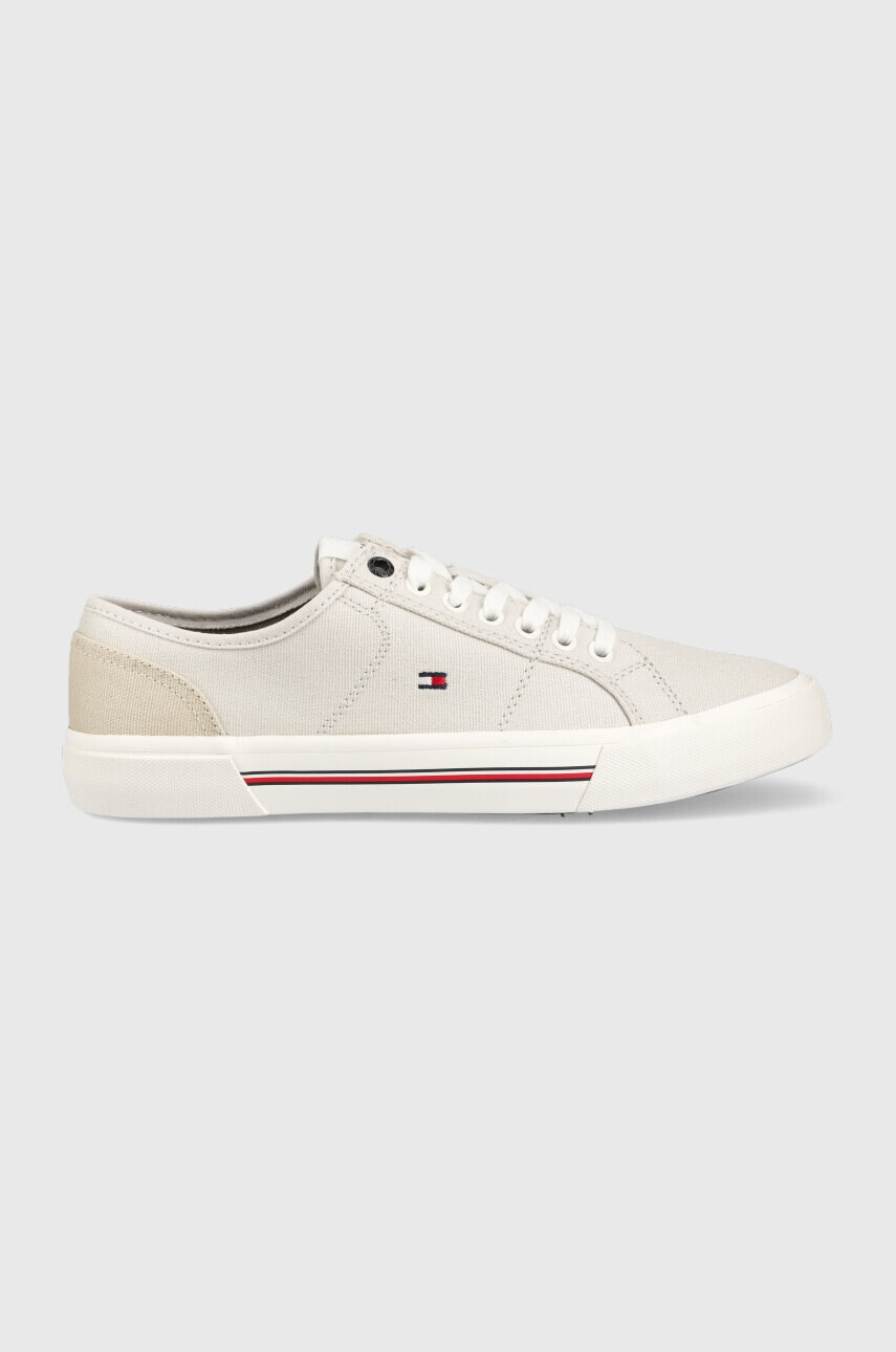 Tommy Hilfiger Ниски кецове CORE CORPORATE VULC CANVAS в сиво - Pepit.bg