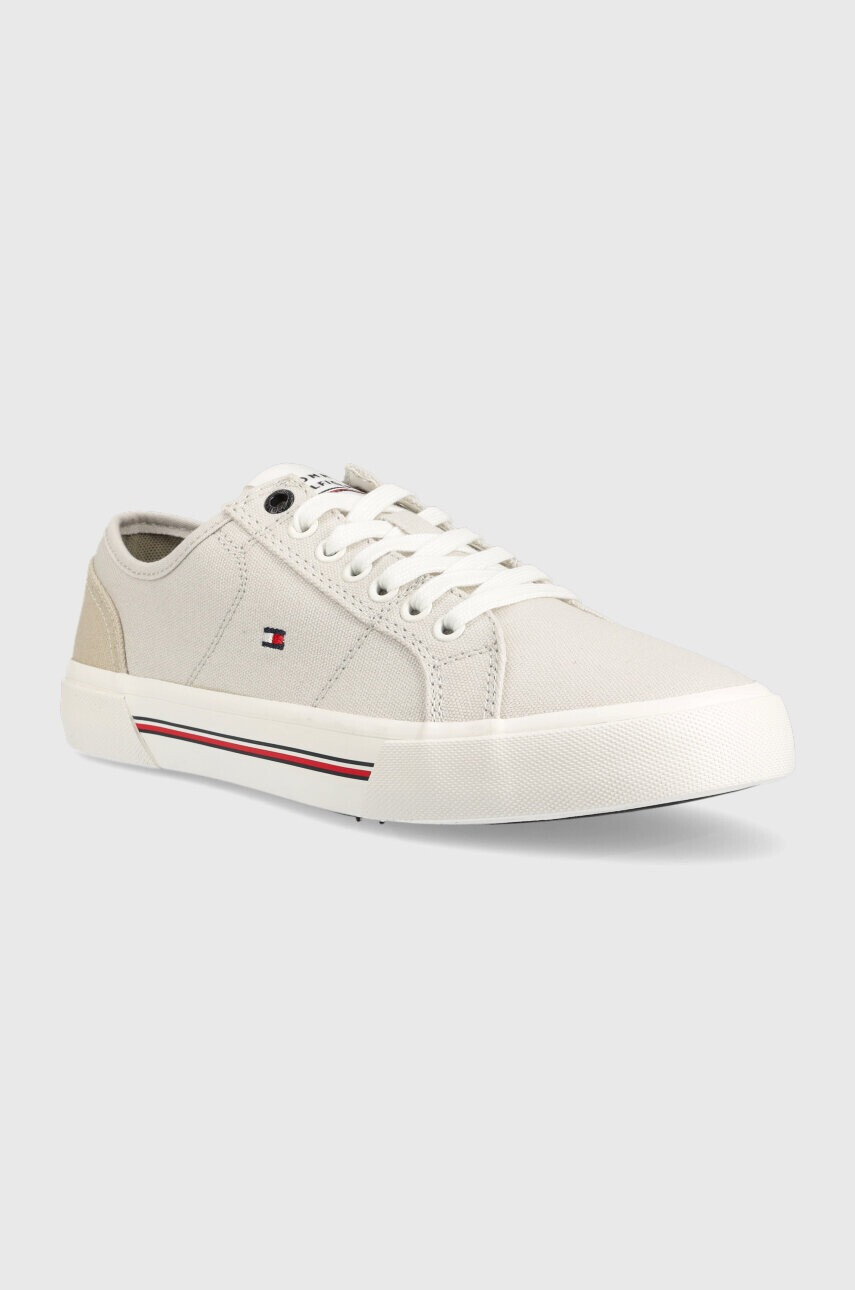 Tommy Hilfiger Ниски кецове CORE CORPORATE VULC CANVAS в сиво - Pepit.bg