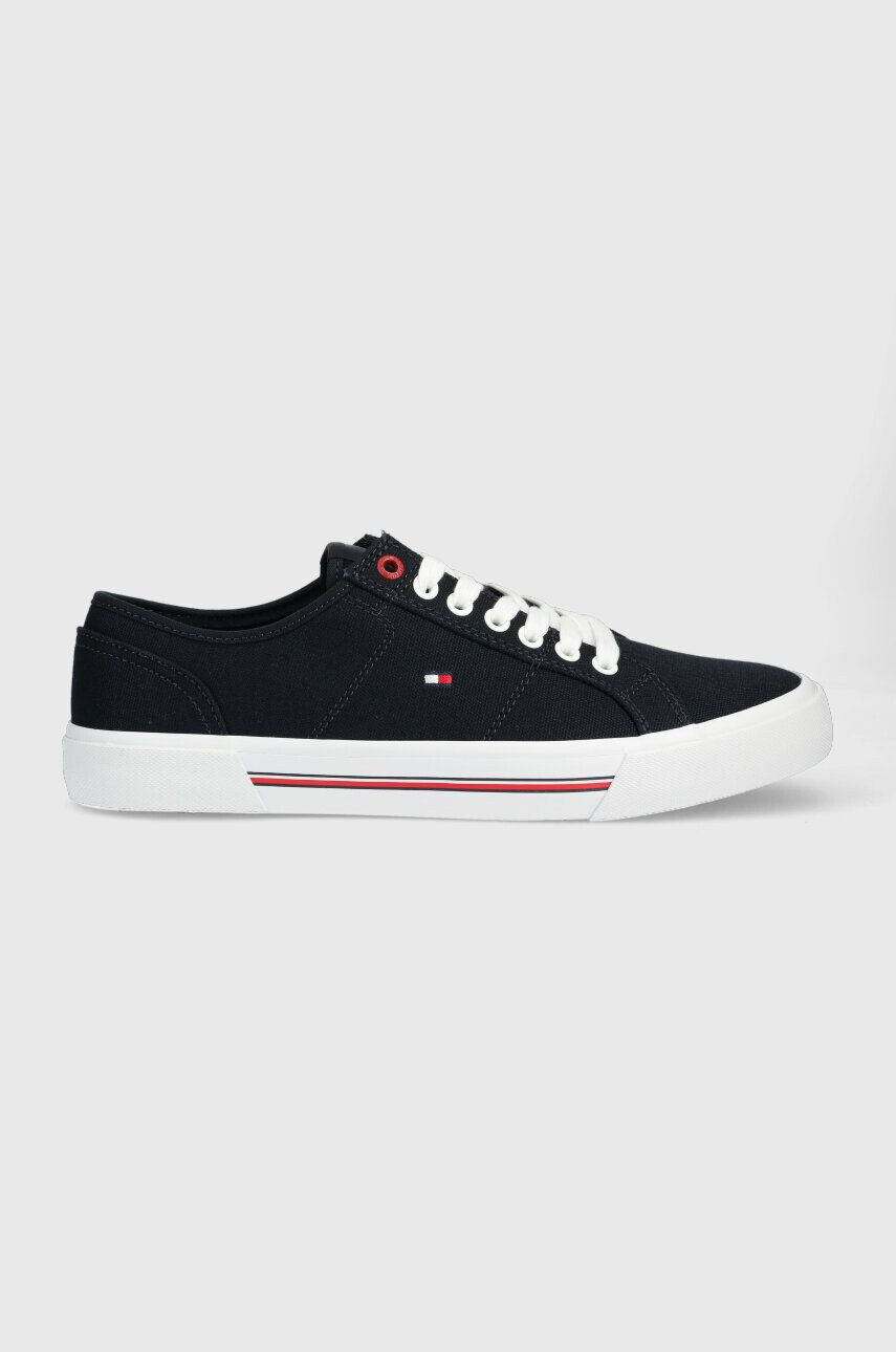 Tommy Hilfiger Ниски кецове CORE CORPORATE VULC CANVAS в тъмносиньо - Pepit.bg