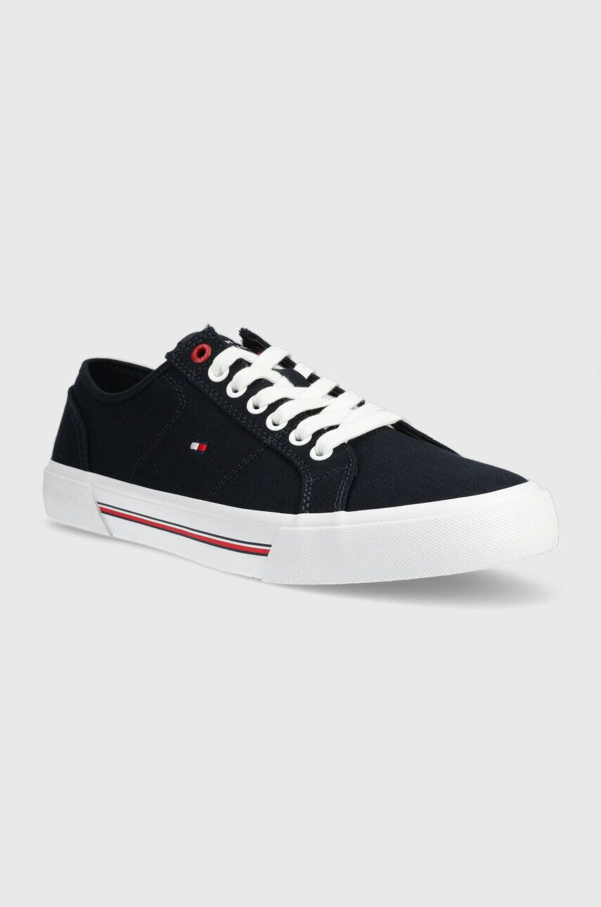 Tommy Hilfiger Ниски кецове CORE CORPORATE VULC CANVAS в тъмносиньо - Pepit.bg