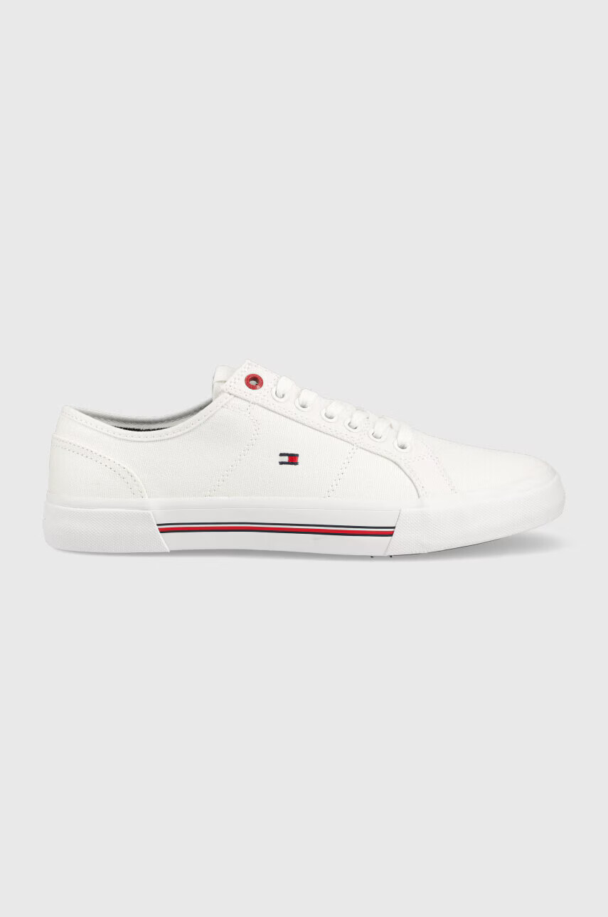 Tommy Hilfiger Ниски кецове CORE CORPORATE VULC CANVAS в бяло - Pepit.bg