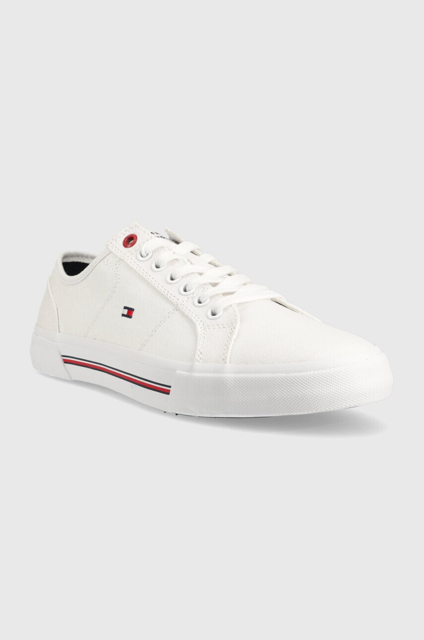 Tommy Hilfiger Ниски кецове CORE CORPORATE VULC CANVAS в бяло - Pepit.bg