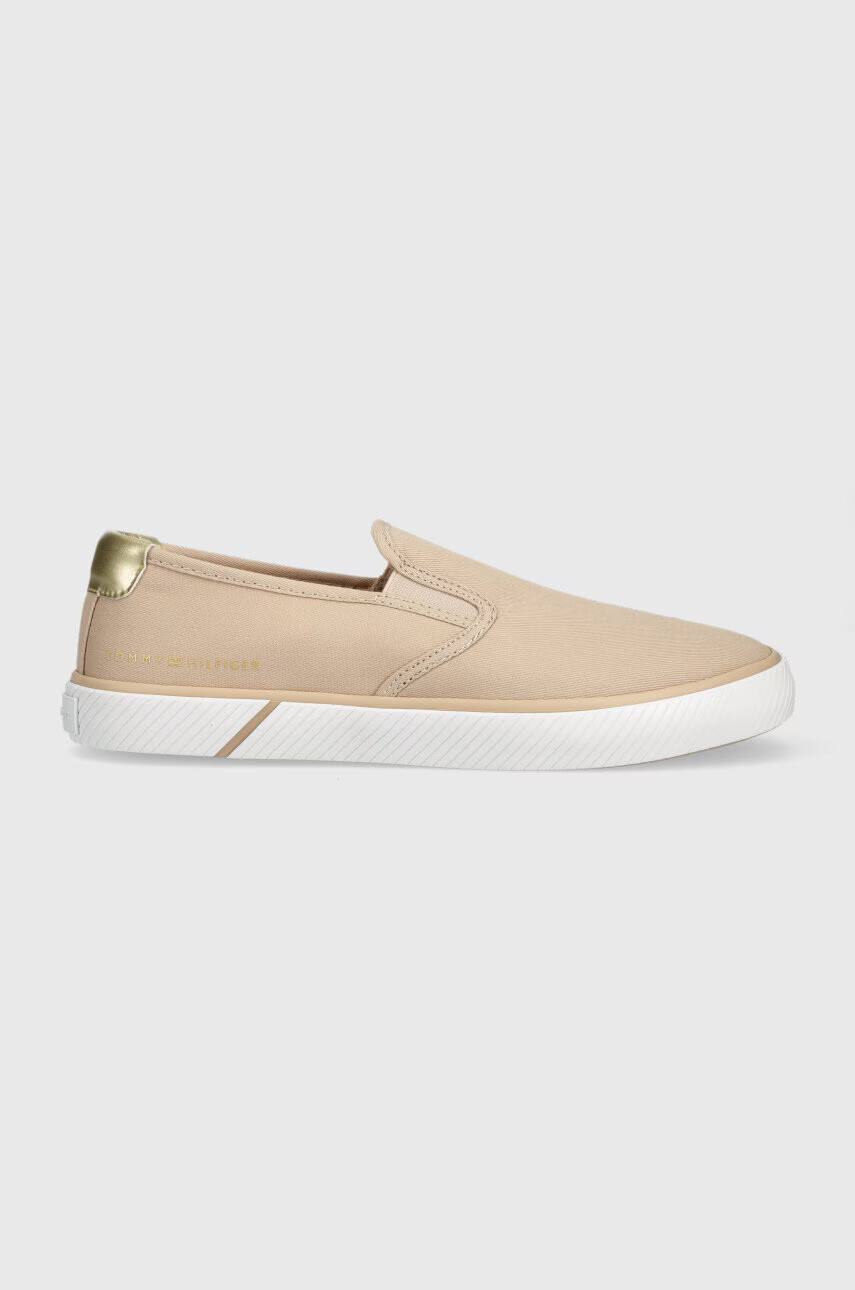 Tommy Hilfiger Ниски кецове ESSENTIAL SLIP-ON SNEAKER в бежово FW0FW06956 - Pepit.bg