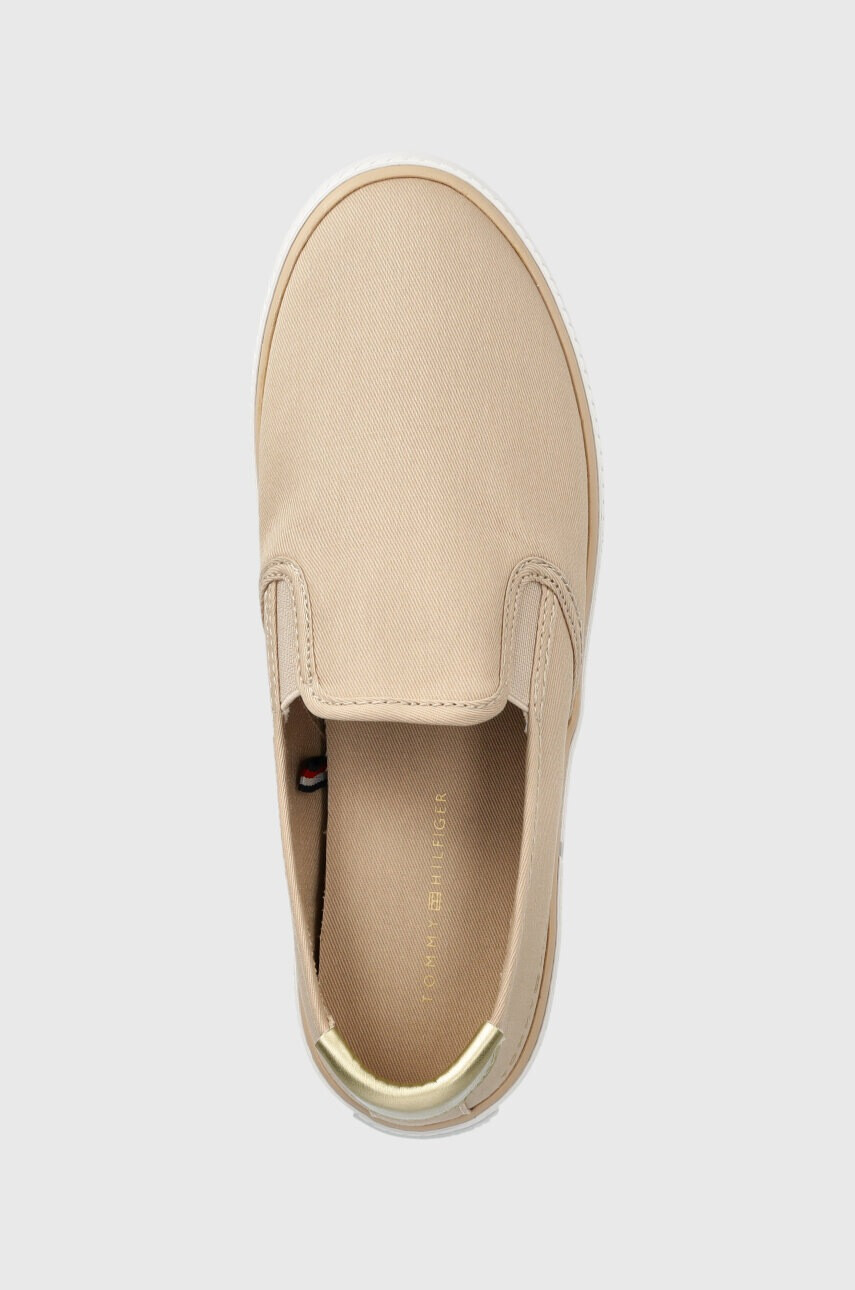 Tommy Hilfiger Ниски кецове ESSENTIAL SLIP-ON SNEAKER в бежово FW0FW06956 - Pepit.bg