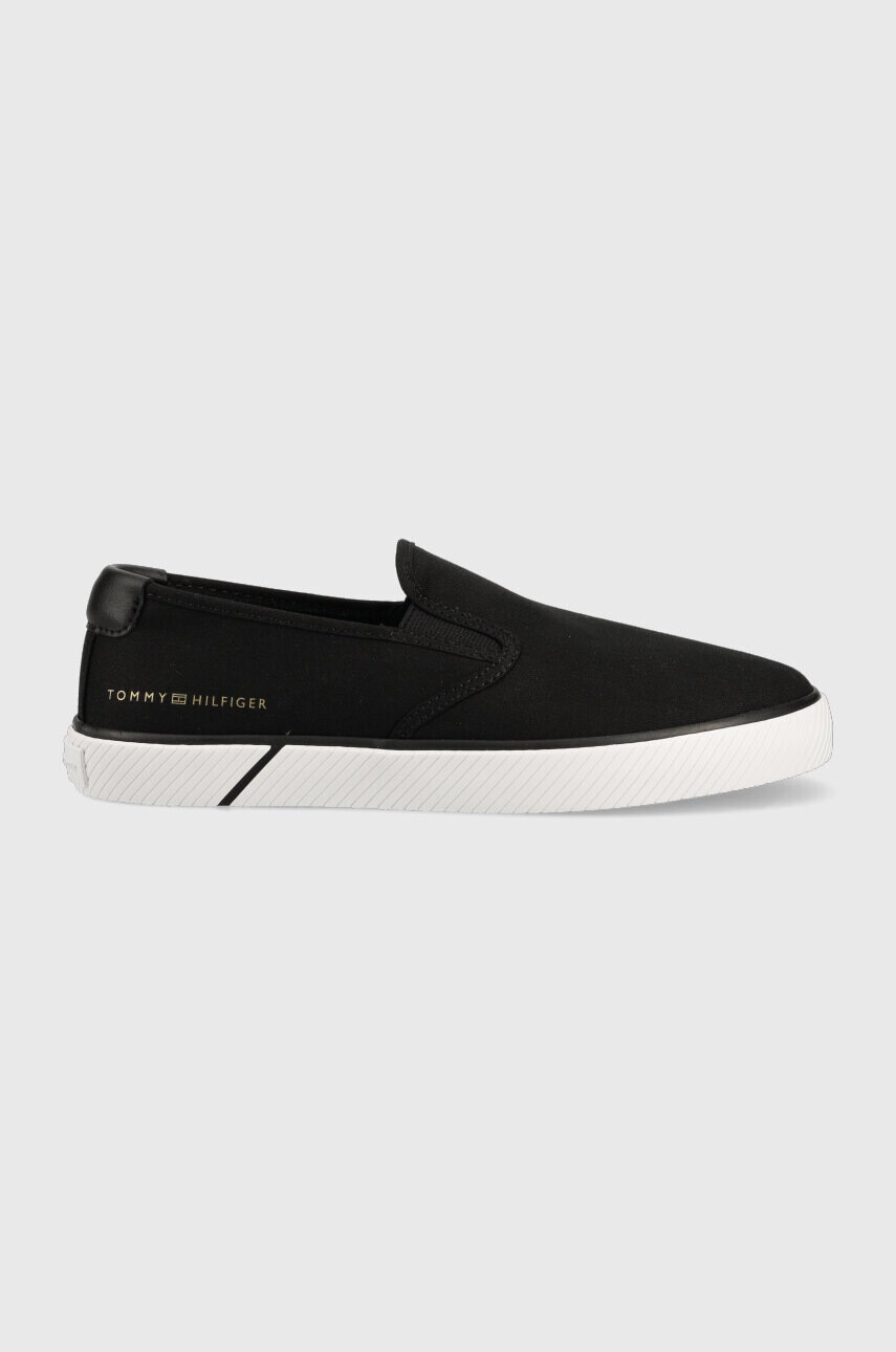 Tommy Hilfiger Ниски кецове ESSENTIAL SLIP-ON SNEAKER BL в черно FW0FW07249 - Pepit.bg