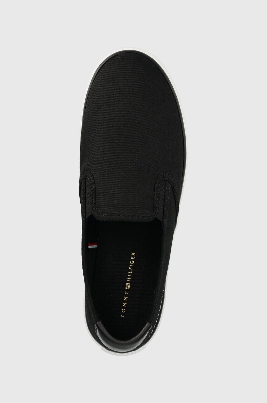 Tommy Hilfiger Ниски кецове ESSENTIAL SLIP-ON SNEAKER BL в черно FW0FW07249 - Pepit.bg