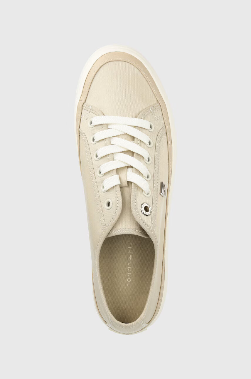 Tommy Hilfiger Ниски кецове ESSENTIAL VULC CANVAS в бежово FW0FW07459 - Pepit.bg