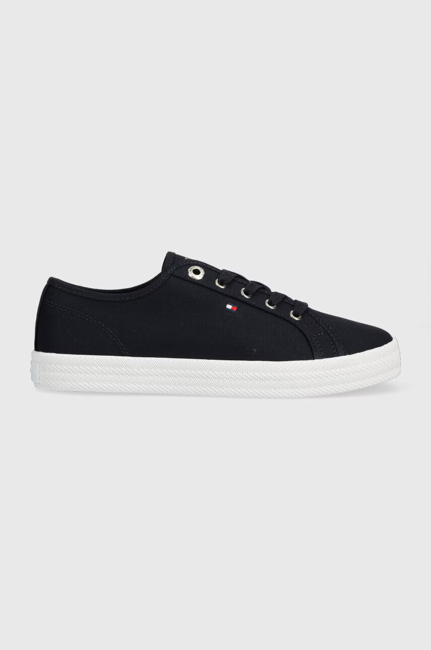 Tommy Hilfiger Ниски кецове ESSENTIAL VULCANIZED SNEAKER в тъмносиньо FW0FW07119 - Pepit.bg