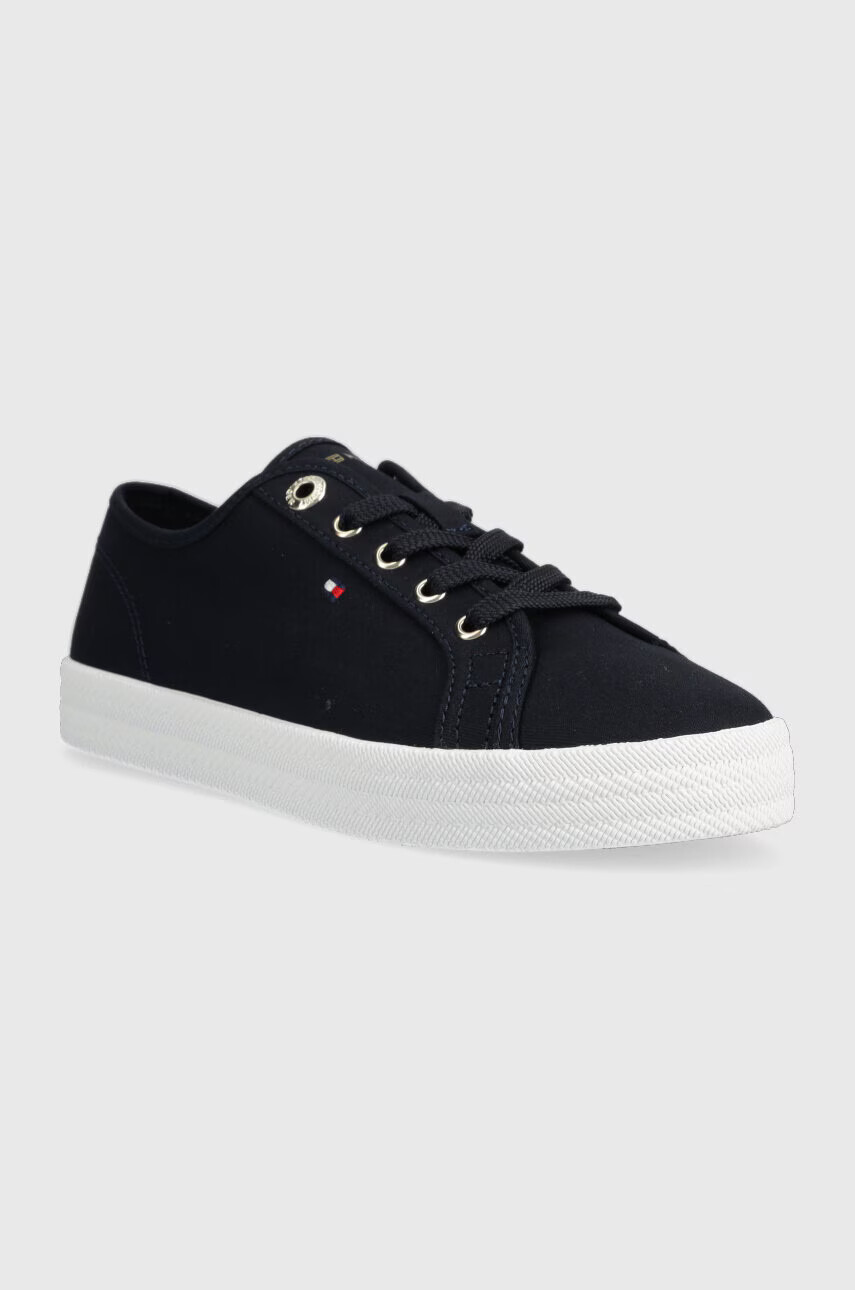 Tommy Hilfiger Ниски кецове ESSENTIAL VULCANIZED SNEAKER в тъмносиньо FW0FW07119 - Pepit.bg