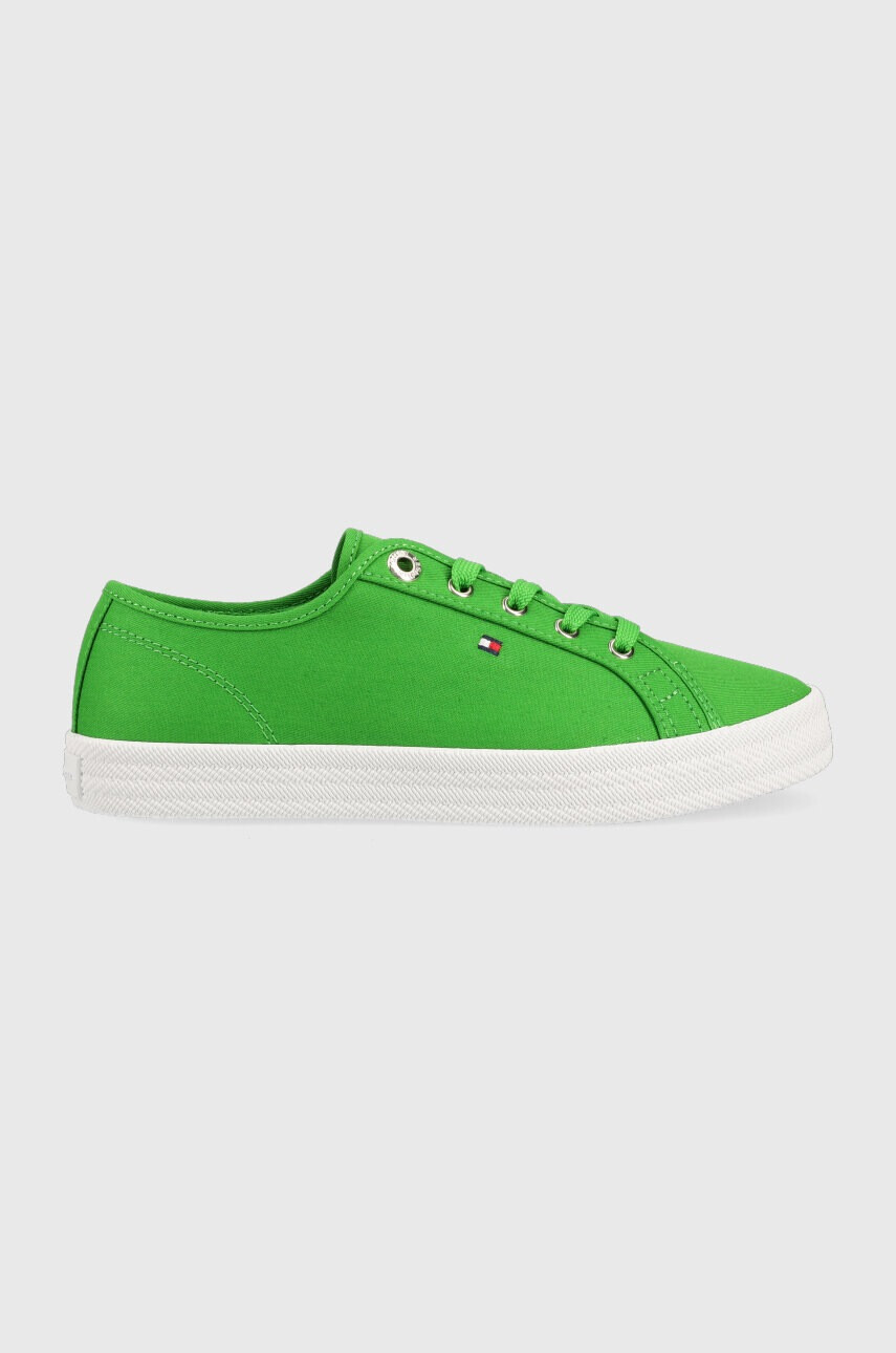 Tommy Hilfiger Ниски кецове ESSENTIAL VULCANIZED SNEAKER в зелено FW0FW07119 - Pepit.bg