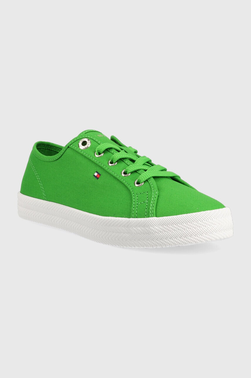 Tommy Hilfiger Ниски кецове ESSENTIAL VULCANIZED SNEAKER в зелено FW0FW07119 - Pepit.bg