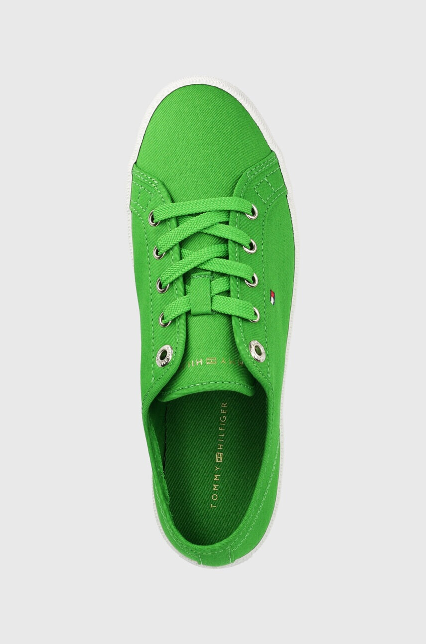 Tommy Hilfiger Ниски кецове ESSENTIAL VULCANIZED SNEAKER в зелено FW0FW07119 - Pepit.bg