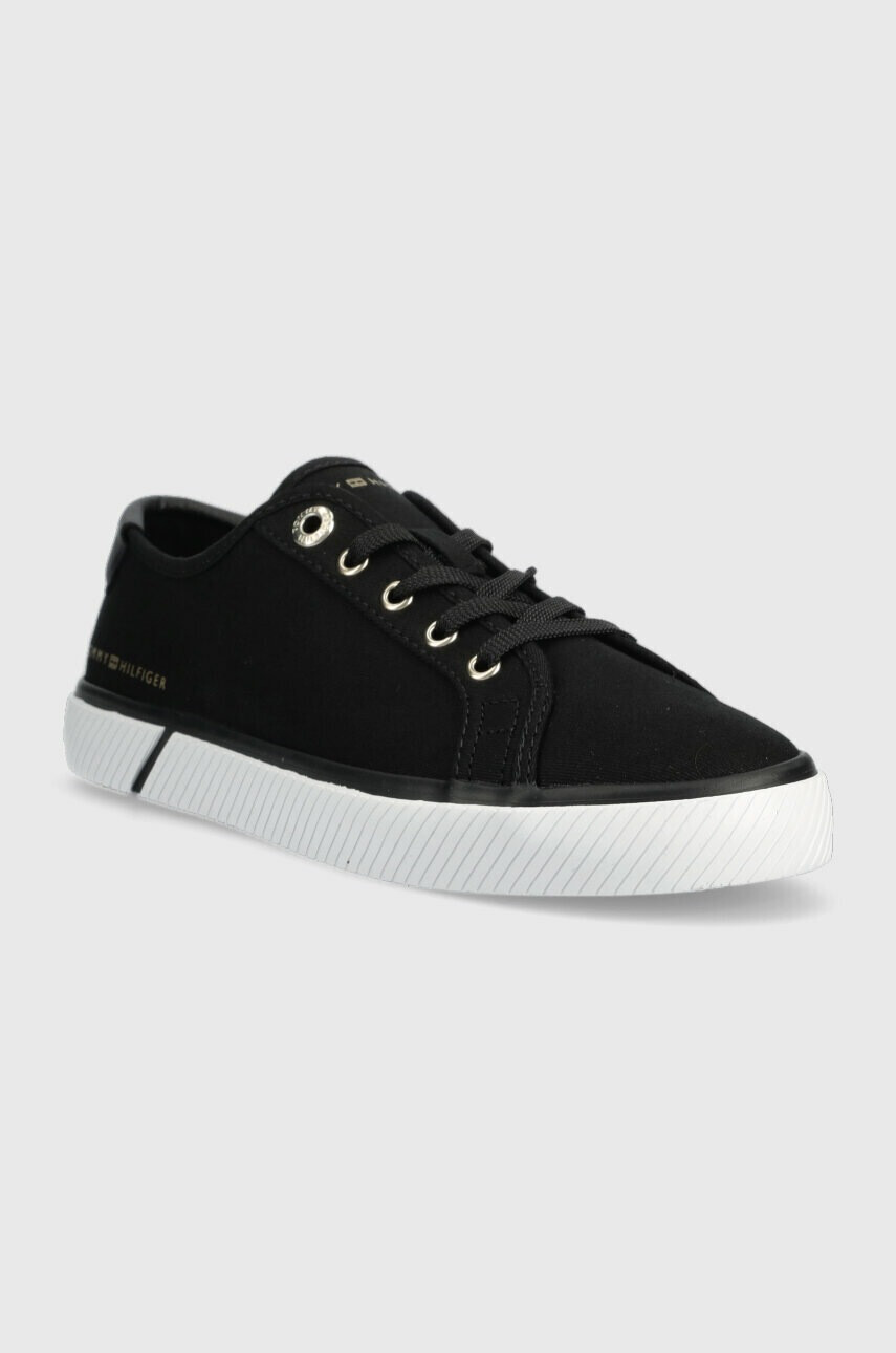 Tommy Hilfiger Ниски кецове LACE UP VULC SNEAKER BL в черно FW0FW07248 - Pepit.bg