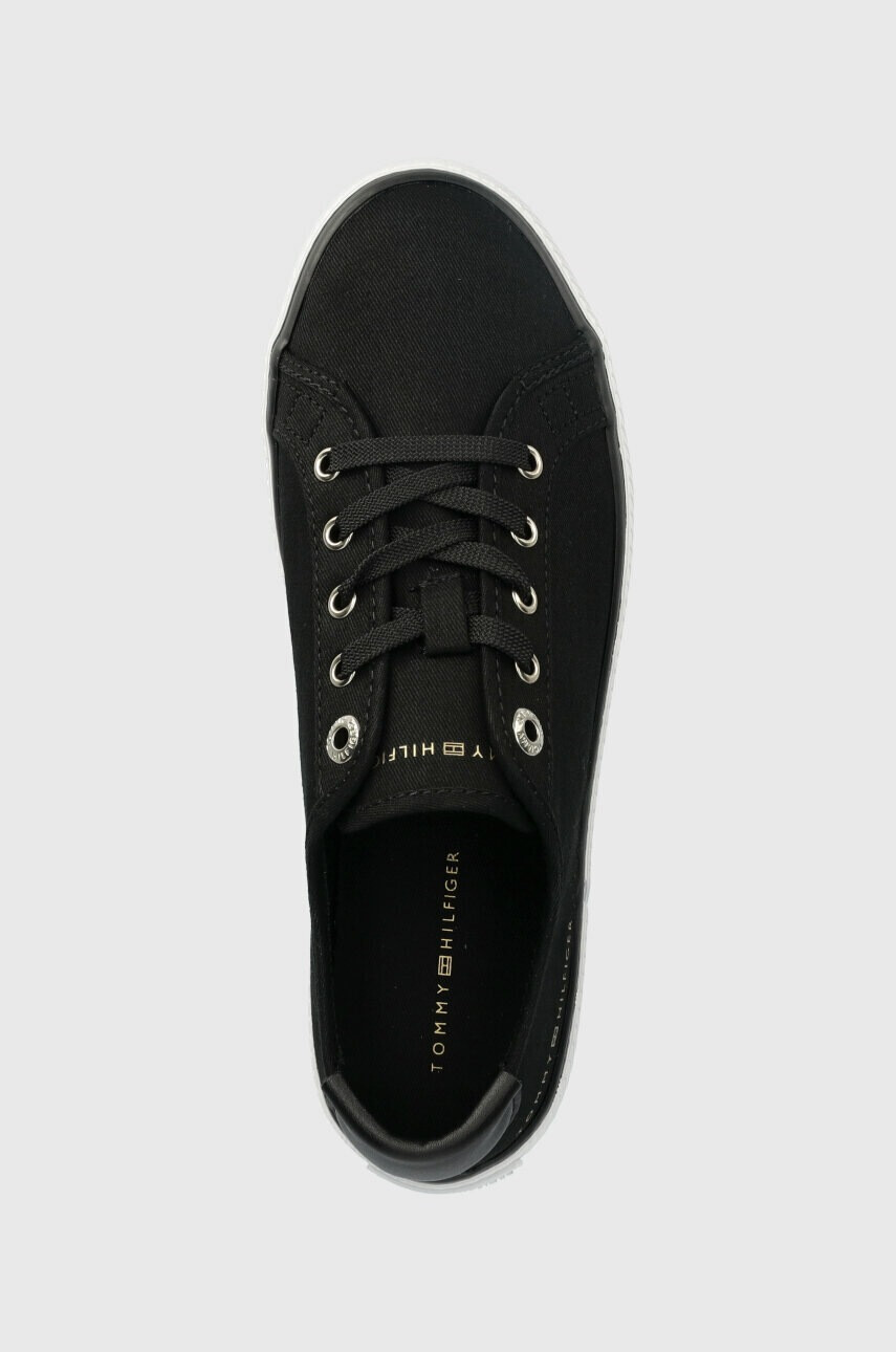 Tommy Hilfiger Ниски кецове LACE UP VULC SNEAKER BL в черно FW0FW07248 - Pepit.bg