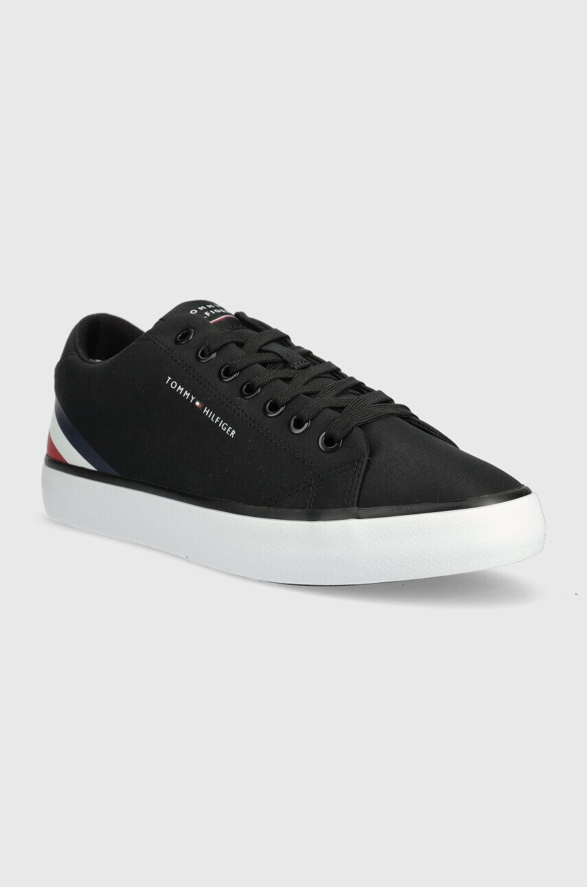 Tommy Hilfiger Ниски кецове TH HI VULC CORE LOW STRIPES в черно FM0FM04735 - Pepit.bg