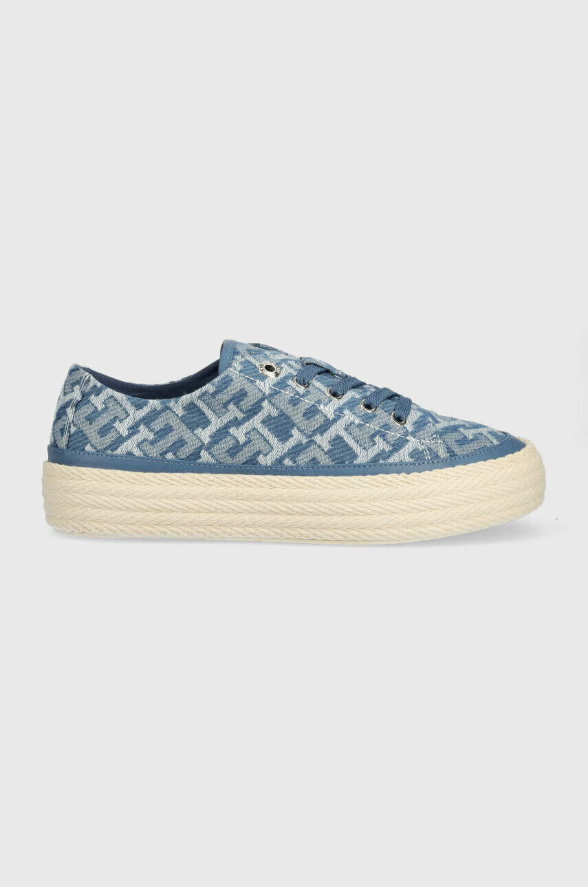 Tommy Hilfiger Ниски кецове VULC ROPE MONOGRAM DENIM в синьо FW0FW07112 - Pepit.bg