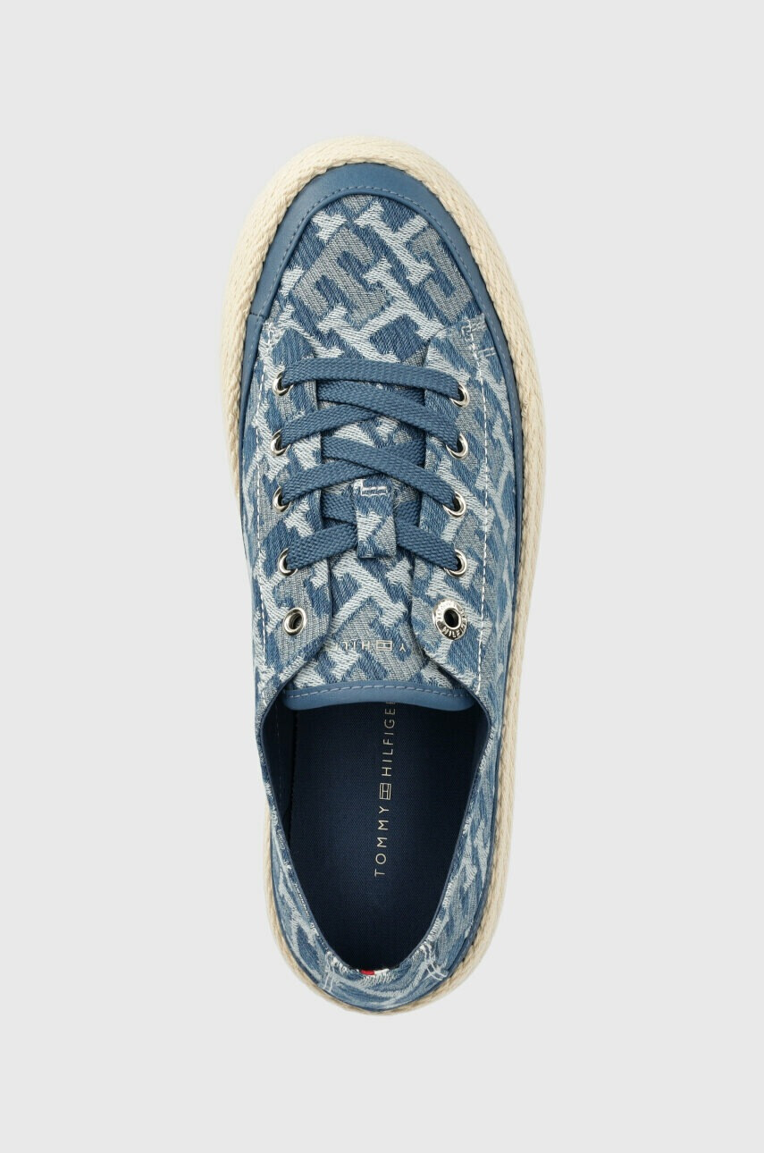 Tommy Hilfiger Ниски кецове VULC ROPE MONOGRAM DENIM в синьо FW0FW07112 - Pepit.bg