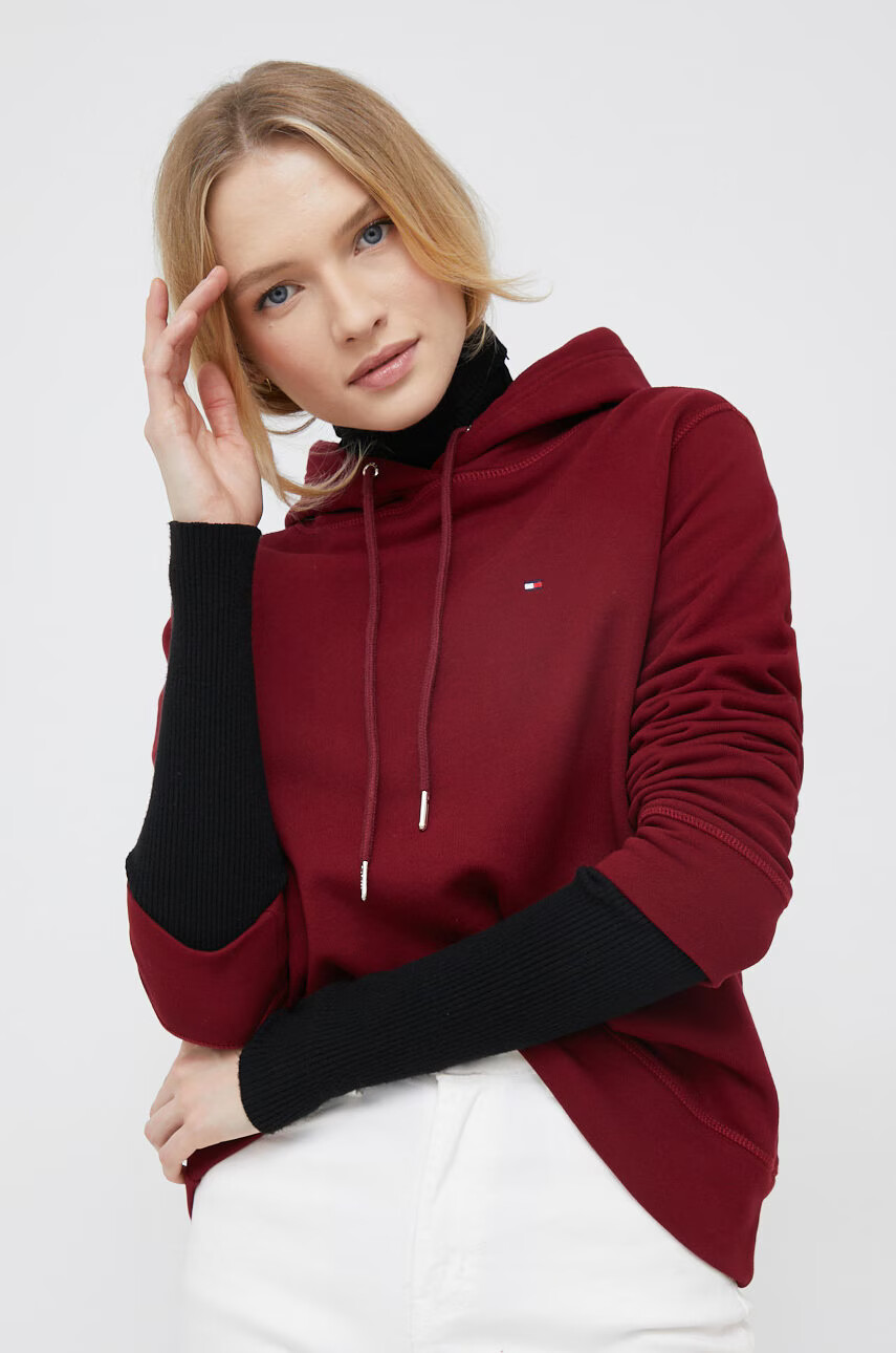 Tommy Hilfiger Памучен суичър в бежово с апликация - Pepit.bg