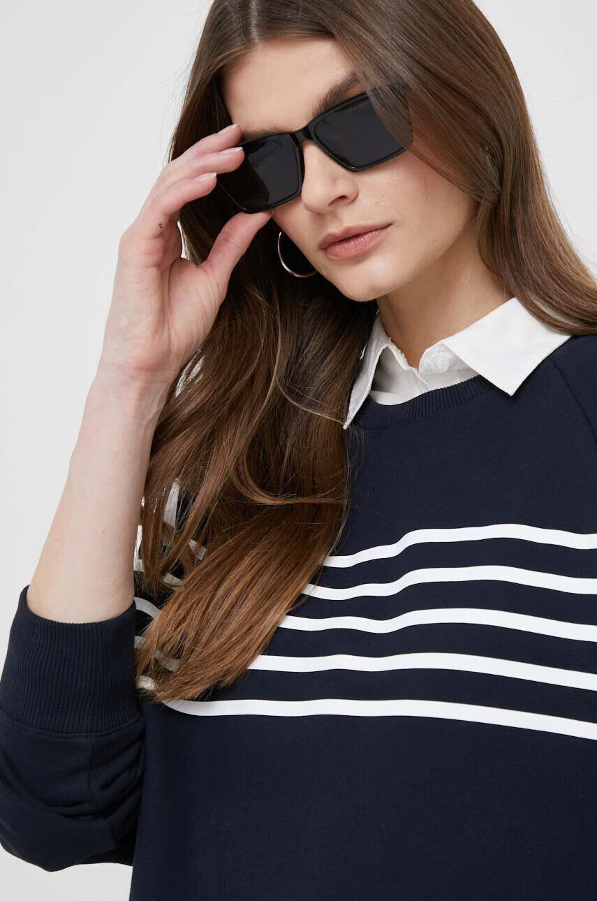 Tommy Hilfiger Памучен суичър в тъмносиньо с десен - Pepit.bg