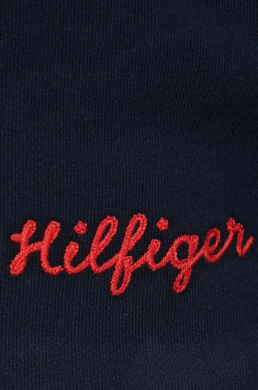 Tommy Hilfiger Памучен суичър в тъмносиньо с десен - Pepit.bg