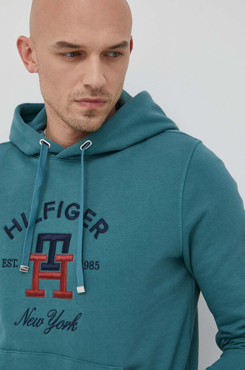 Tommy Hilfiger Памучен суичър в розово меланж на - Pepit.bg