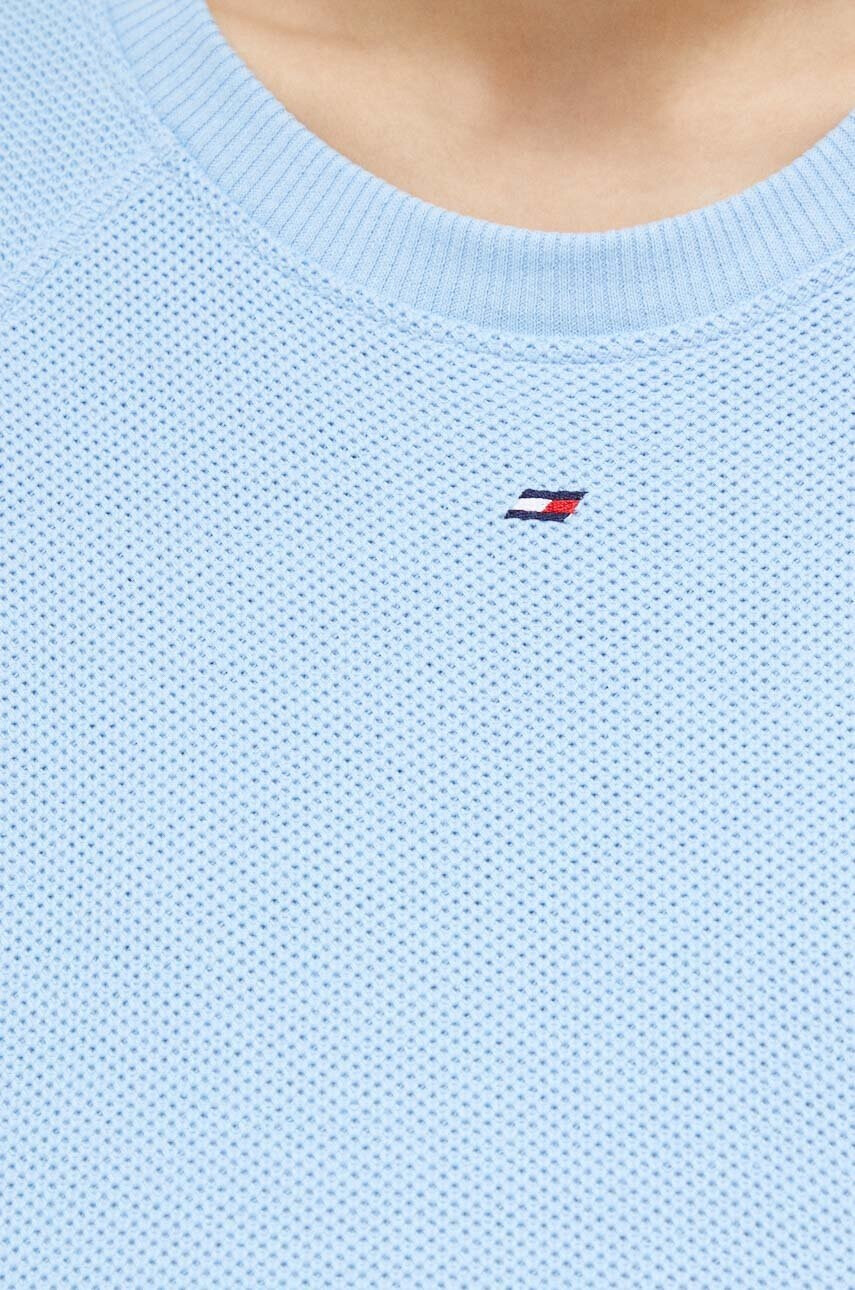 Tommy Hilfiger Памучен суичър в синьо с изчистен дизайн - Pepit.bg