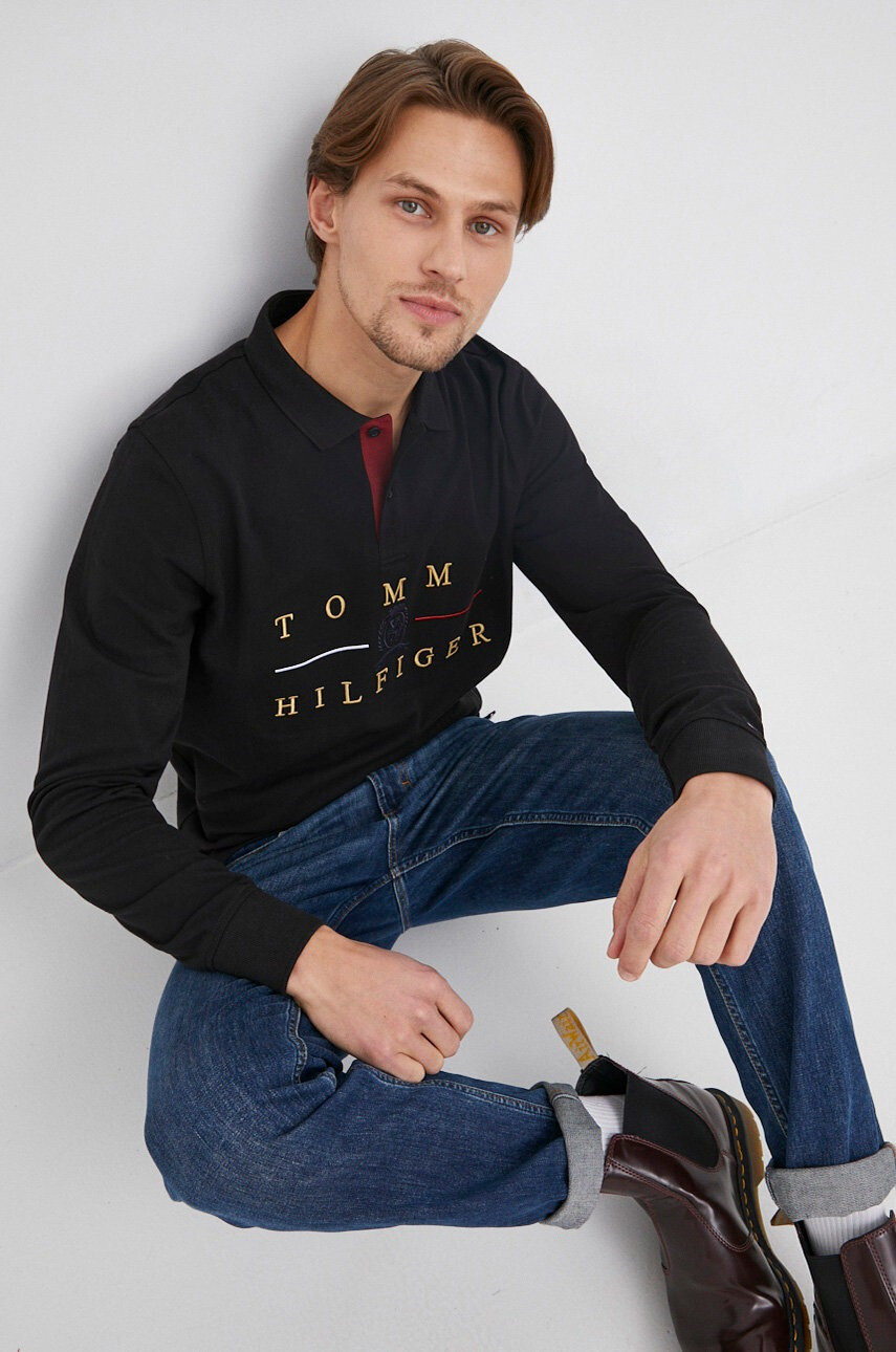 Tommy Hilfiger Памучна блуза с дълги ръкави - Pepit.bg