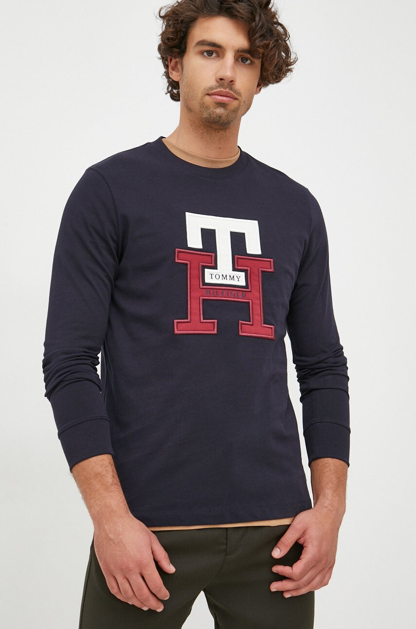 Tommy Hilfiger Памучна блуза с дълги ръкави - Pepit.bg