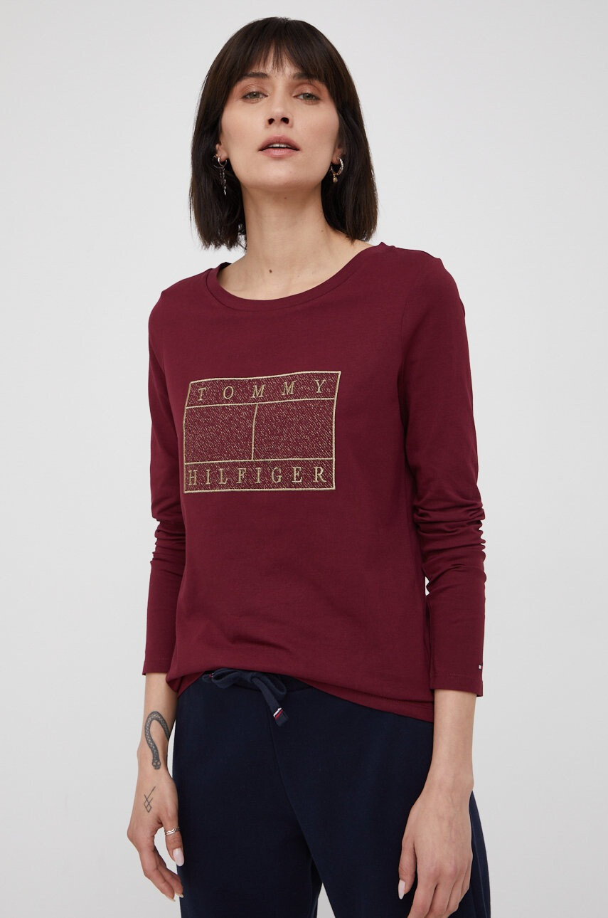 Tommy Hilfiger Памучна блуза с дълги ръкави - Pepit.bg