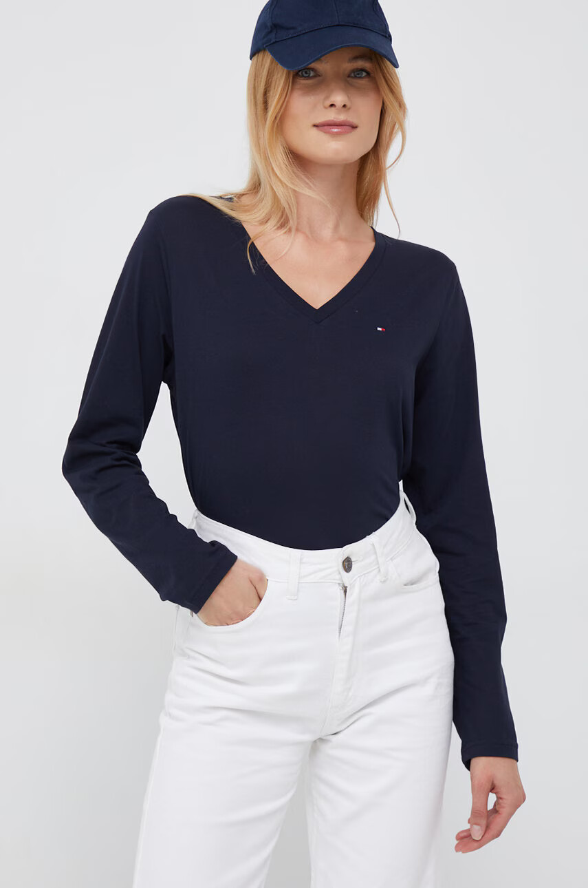 Tommy Hilfiger Памучна блуза с дълги ръкави - Pepit.bg