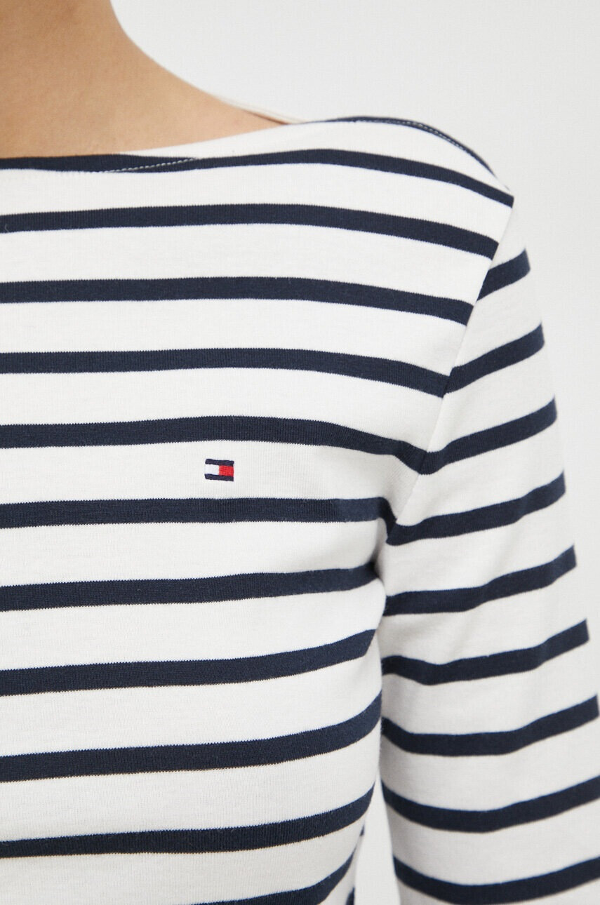 Tommy Hilfiger Памучна блуза с дълги ръкави в бяло - Pepit.bg
