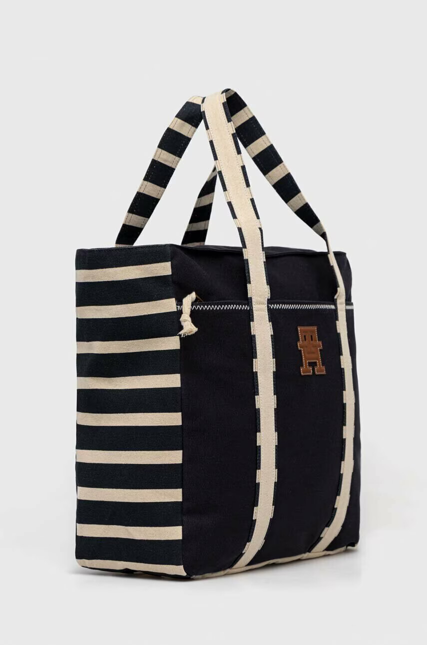 Tommy Hilfiger Памучна чанта в тъмносиньо - Pepit.bg