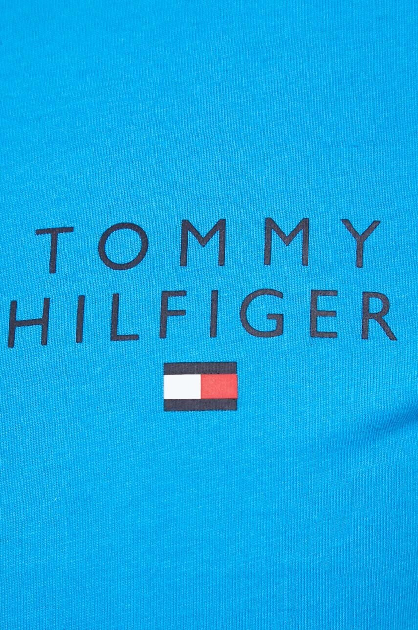 Tommy Hilfiger Памучна пижама в синьо с принт - Pepit.bg