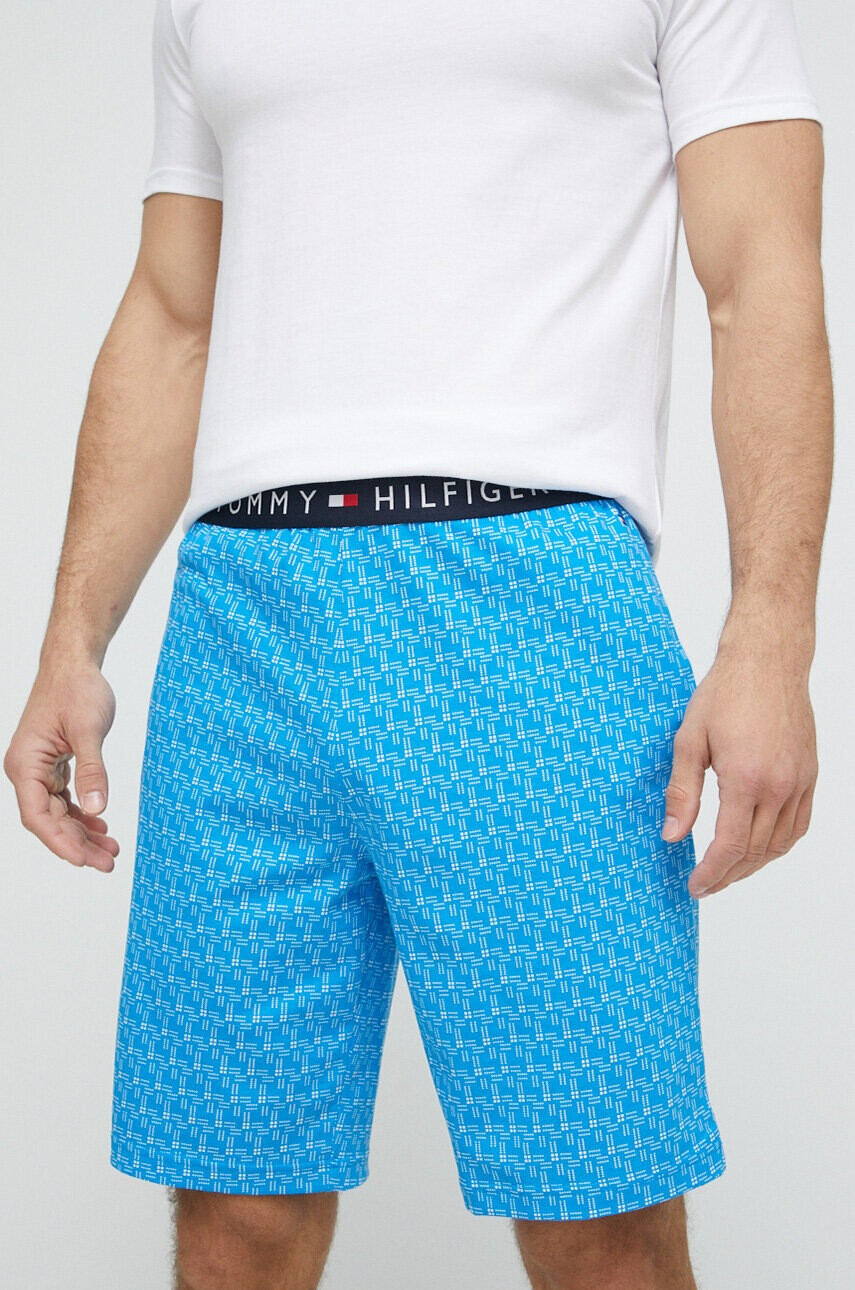 Tommy Hilfiger Памучна пижама с десен - Pepit.bg