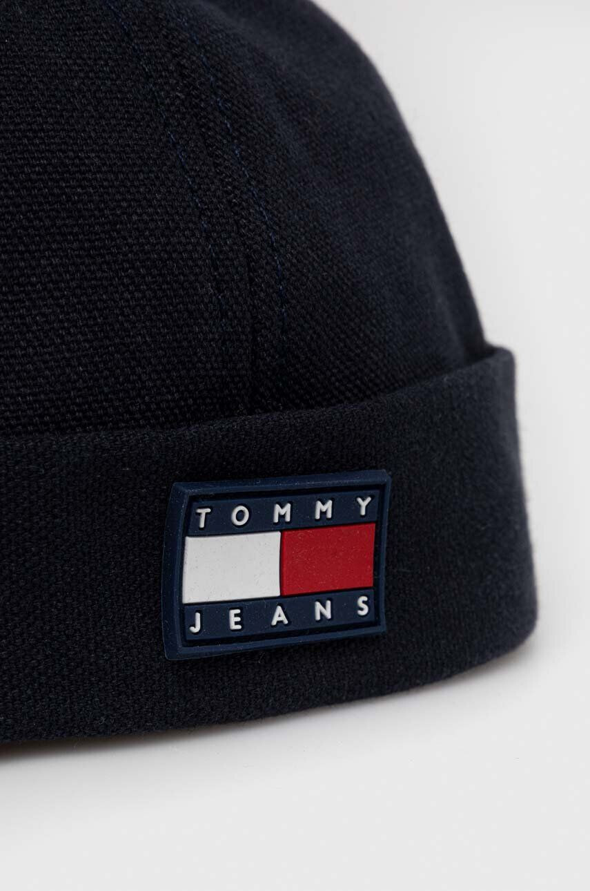 Tommy Hilfiger Памучна шапка в тъмносиньо - Pepit.bg