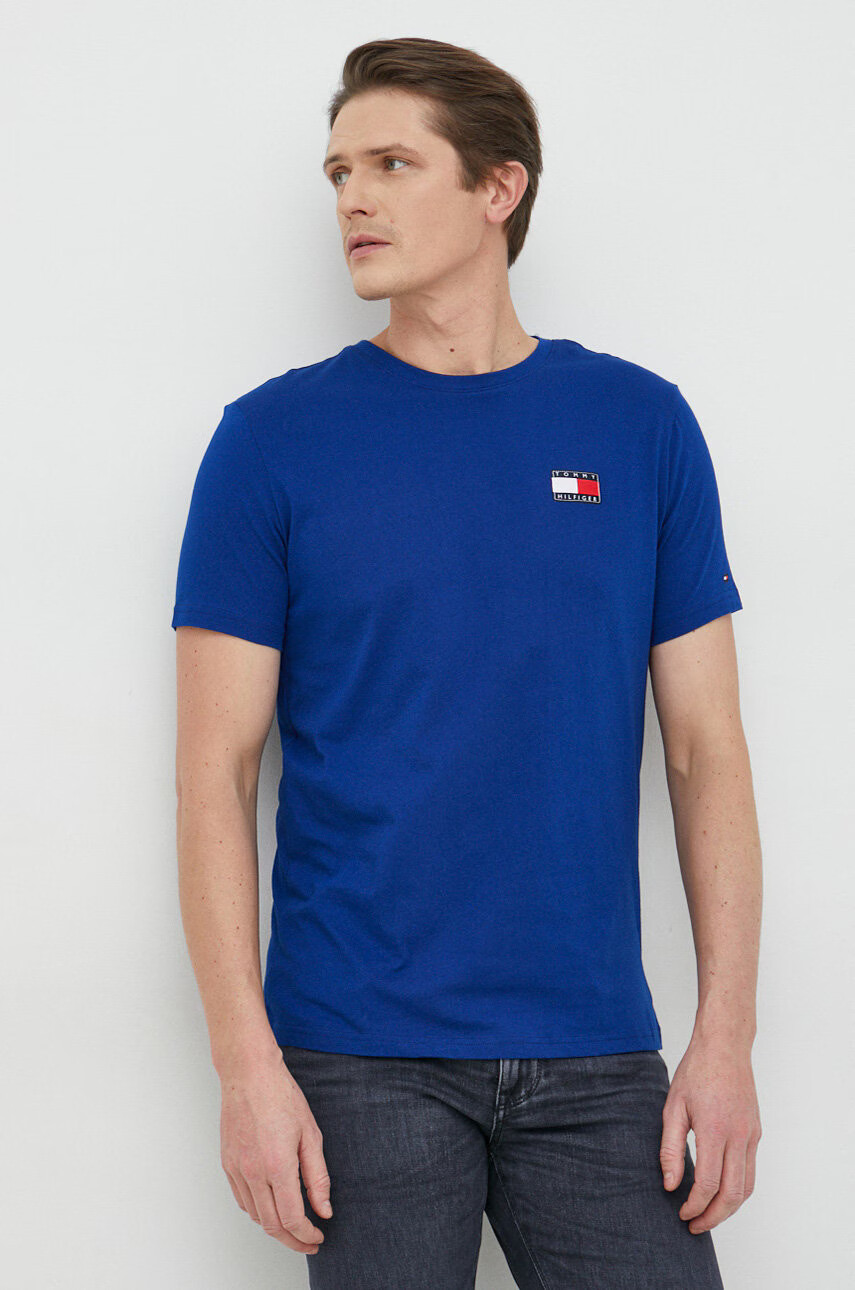 Tommy Hilfiger Памучна тениска с изчистен дизайн - Pepit.bg