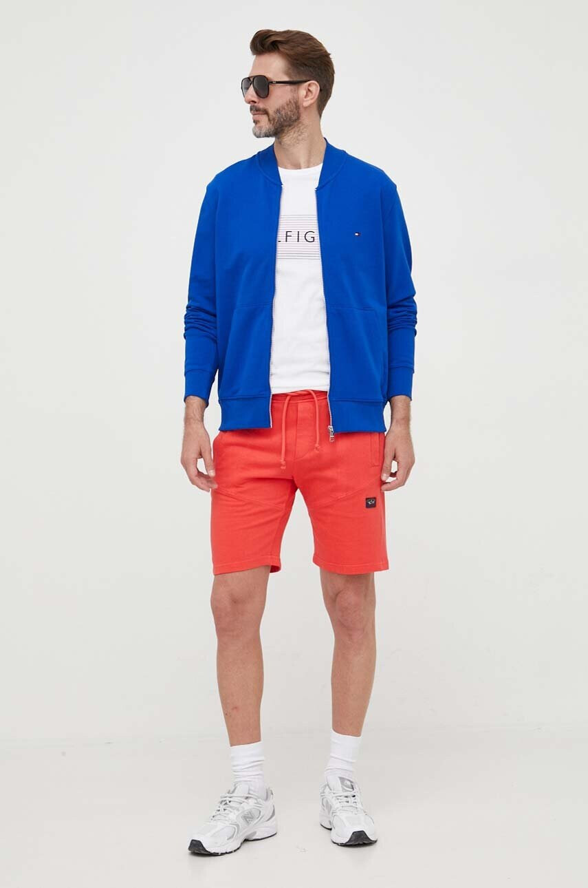 Tommy Hilfiger Памучна тениска в бяло с принт - Pepit.bg
