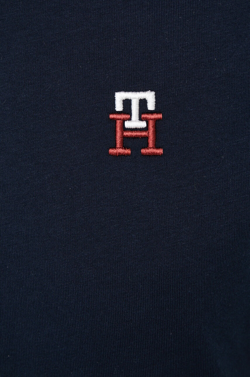 Tommy Hilfiger Памучна тениска в тъмносиньо - Pepit.bg
